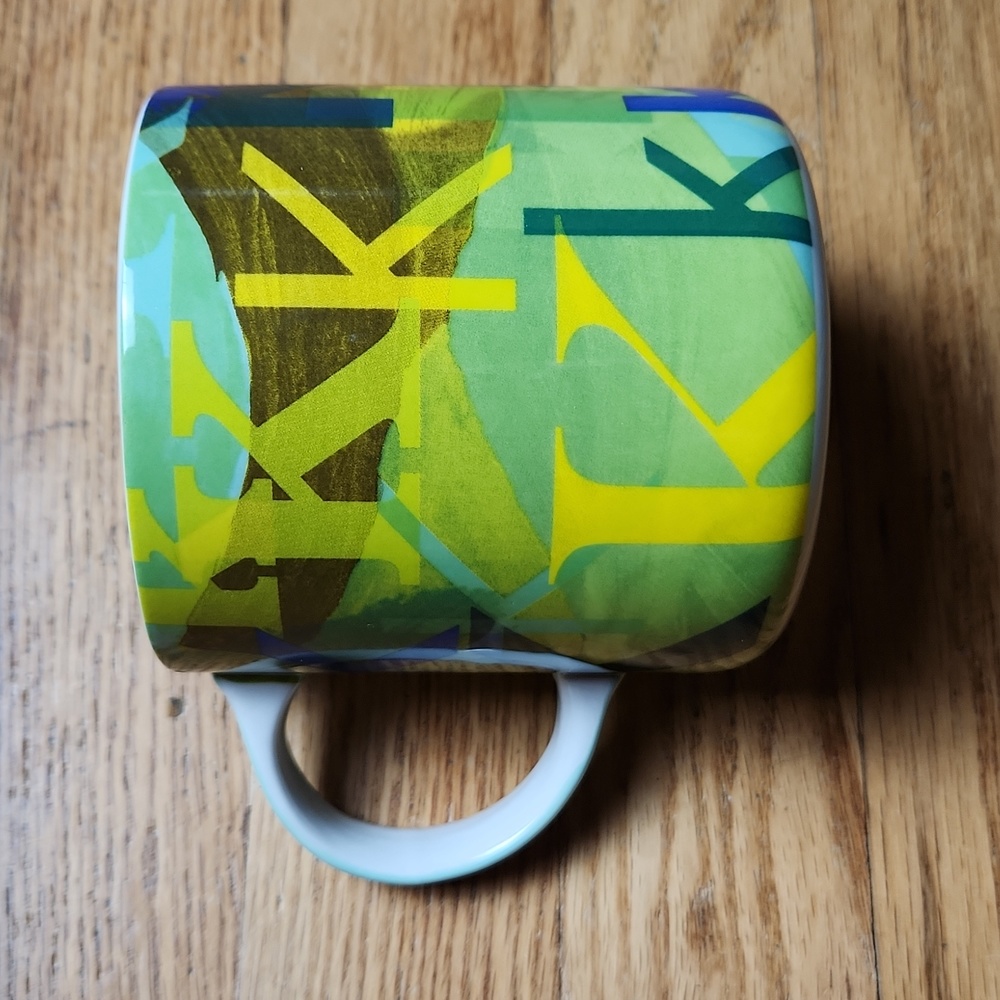 Anthropologie letter 'K' Lottie initial letter monogram mug